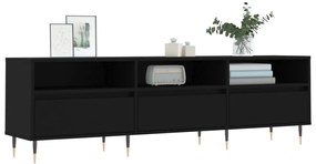 Móvel de TV 150x30x44,5 cm derivados de madeira preto
