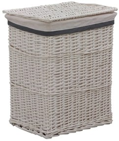 Cesto de roupa suja salgueiro branco