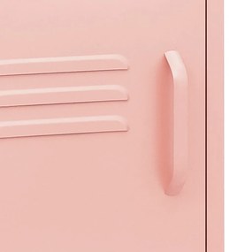 Mesa de cabeceira 35x35x51 cm aço rosa