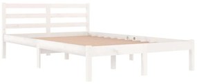 Estrutura de cama 120x200 cm pinho maciço branco