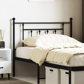 vidaXL Cabeceira de cama 107 cm metal preto