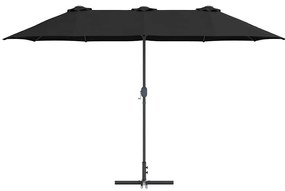 Guarda-sol de Jardim Preto 380 x 196 x 235 cm
