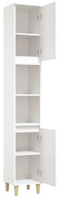 Armário casa de banho 30x30x190 cm derivados de madeira branco