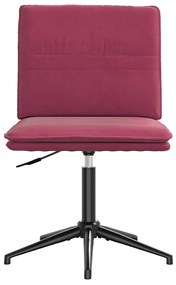 Cadeiras de jantar 6 pcs veludo vermelho tinto