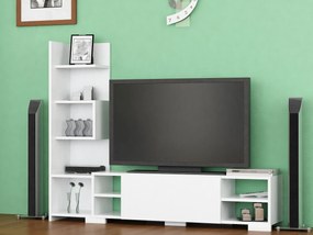 Móvel de TV Pera com Estante Incorporada – 160x29,5x120 cm – Branco -