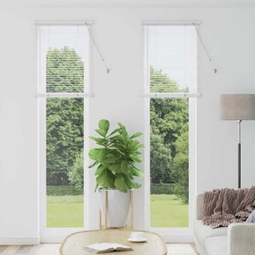 vidaXL Persiana de Janela com cortinas Outros Manual Branco 80 x 130 cm Alumínio