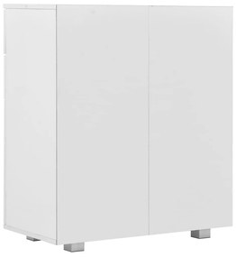 Aparador em contraplacado 71x35x80 cm branco brilhante
