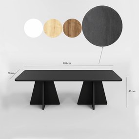 Mesa de Café Mushroom – Preto – 120x40x60 cm