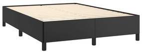 Estrutura de cama 140x200 cm couro artificial preto