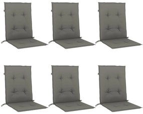 Almofadões lombares cadeiras 6pcs 100x50x4 cm mesclado tecido