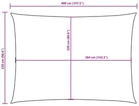 Para-sol vela tecido oxford retangular 2,5x4 m verde-escuro