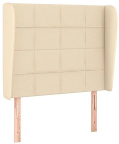 Cama com molas/colchão 90x190 cm tecido cor creme