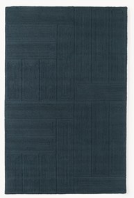 Tapete de lã artesanal com padrão geométrico Alexia