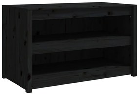 Armários de cozinha para exterior 2 pcs pinho maciço preto