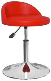 vidaXL Banco de bar couro artificial vermelho