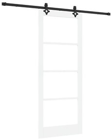 Porta Deslizante vidaXL com Conjunto de Hardware Branco 86x211 cm Made
