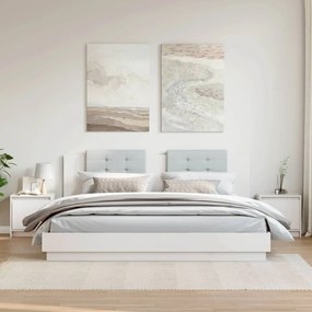Mesas de cabeceira 2 pcs 40x30,5x40 cm pinho maciço branco