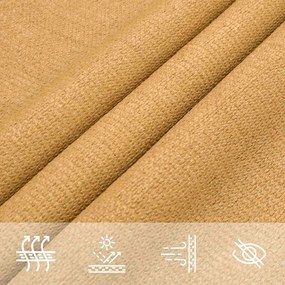 Para-sol estilo vela triangular 160 g/m² 3x3x3 m PEAD areia