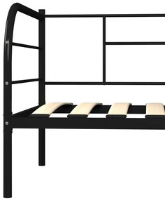 Estrutura sofá-cama 90x200 cm metal preto