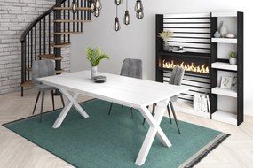 Mesa de sala de jantar | 10 pessoas | 200 | Robusto e estável graças à sua estrutura e pernas sólidas | Ideal para reuniões familiares | Branco | Esti