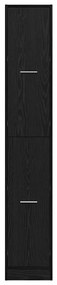 Armário de Apotecário Carvalho Preto 30x41x174,5 cm Madeira Engenharia