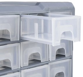 Caixa organizadora com 38 gavetas 52x16x37,5 cm