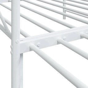 Cama de dia com gavetão sem colchão 100x200 cm aço branco