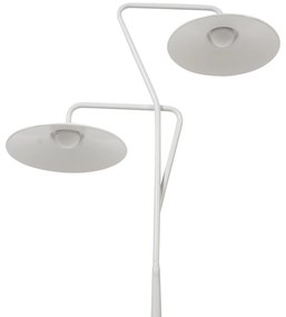 Candeeiro de pé com 2 luzes LED em metal branco GALETTI Beliani