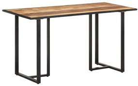Mesa de jantar 140 cm madeira de mangueira áspera