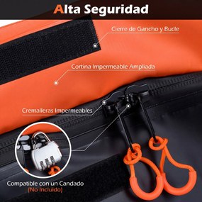 Organizador de bagageira para carro, 148 x 61 x 61 cm, dobrável, tecido impermeável, com correias de fixação, saco de carga, porta-bagagens exterior P