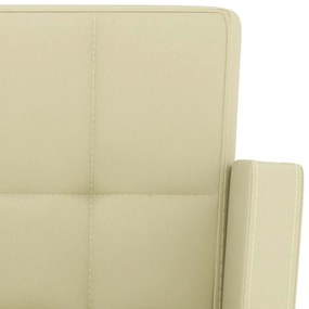 Bancos de bar 2 pcs couro artificial cor creme