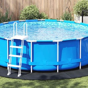 vidaXL Capa de Piscina Redonda Preta Polietileno Ø 458 cm