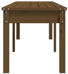 Banco de jardim com 2 lugares pinho maciço castanho-mel