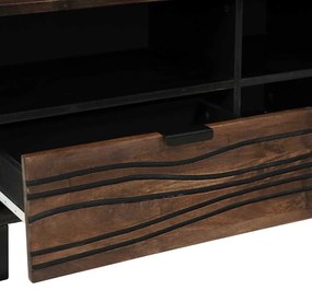 Armário de TV - 80x33,5x46 cm, Feito de Madeira Sólida e MDF.