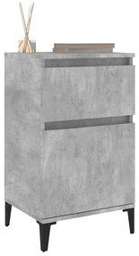 Mesas de cabeceira 2 pcs 40x35x70 cm cinzento cimento
