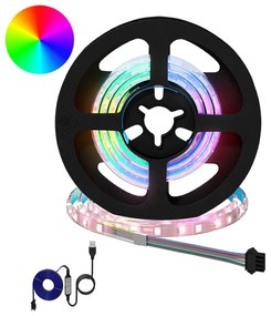 vidaXL Fita LED 4 pcs Preto e Transparente 55 x 0,8 x 0,3 cm