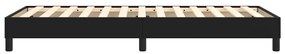 Estrutura de cama 90x190 cm couro artificial preto