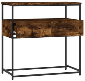 Mesa consola 75x40x75 cm derivados de madeira carvalho fumado