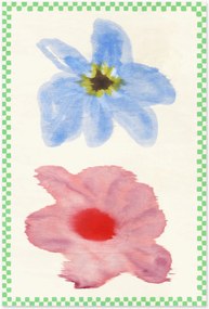Póster Flower with Checks 01