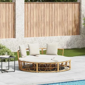 Cama lounge de exterior sem toldo vime PE