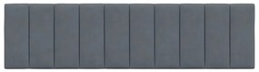 Almofadão de cabeceira 180 cm veludo cinzento-escuro