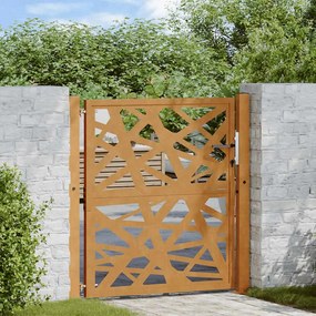 vidaXL Portão de jardim 105x105 cm design de luz em aço resistente