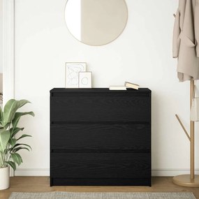 Aparador 80x35x76 cm derivados de madeira carvalho preto