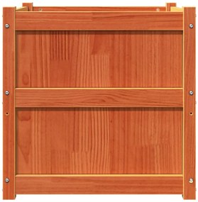 Vasos/floreiras de jardim 2 pcs pinho maciço castanho cera