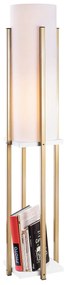 Candeeiro de Pé 7133 – Branco e Dourado – 25 x 25 x 130 cm