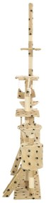 Árvore para gatos c/ postes arranhadores sisal 230-250 cm bege