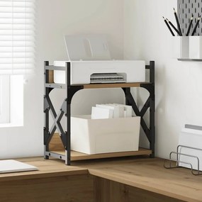 vidaXL Suporte para Impressora Carvalho Artesanal 40 x 20 x 40 cm