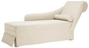 Chaise lounge c/ reforço/apoio de braços direito veludo creme