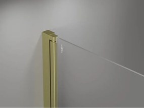 Mexen Mist-F Duo cabine de duche dobrável 90 x 90 cm, transparente, ouro escovado - 8A6-090L-090P-55-00