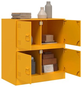 Aparador 67x39x73 cm aço amarelo mostarda